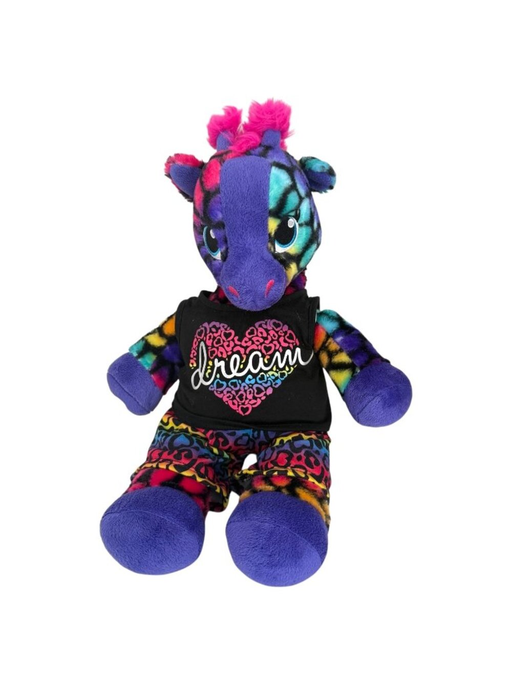 Build-A Bear Rainbow Giraffe Plush With‎ Dream Outfit Stuffed Animal Toy 17 Inch